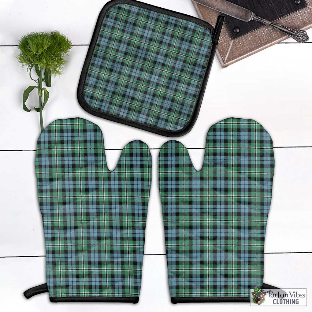 Melville Ancient Tartan Combo Oven Mitt & Pot-Holder Combo 1 Oven Mitt & 1 Pot-Holder Black - Tartan Vibes Clothing