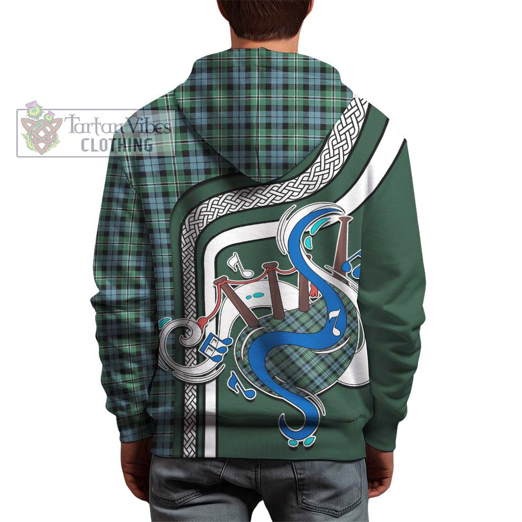 Melville Ancient Tartan Hoodie with Epic Bagpipe Style - Tartanvibesclothing Shop