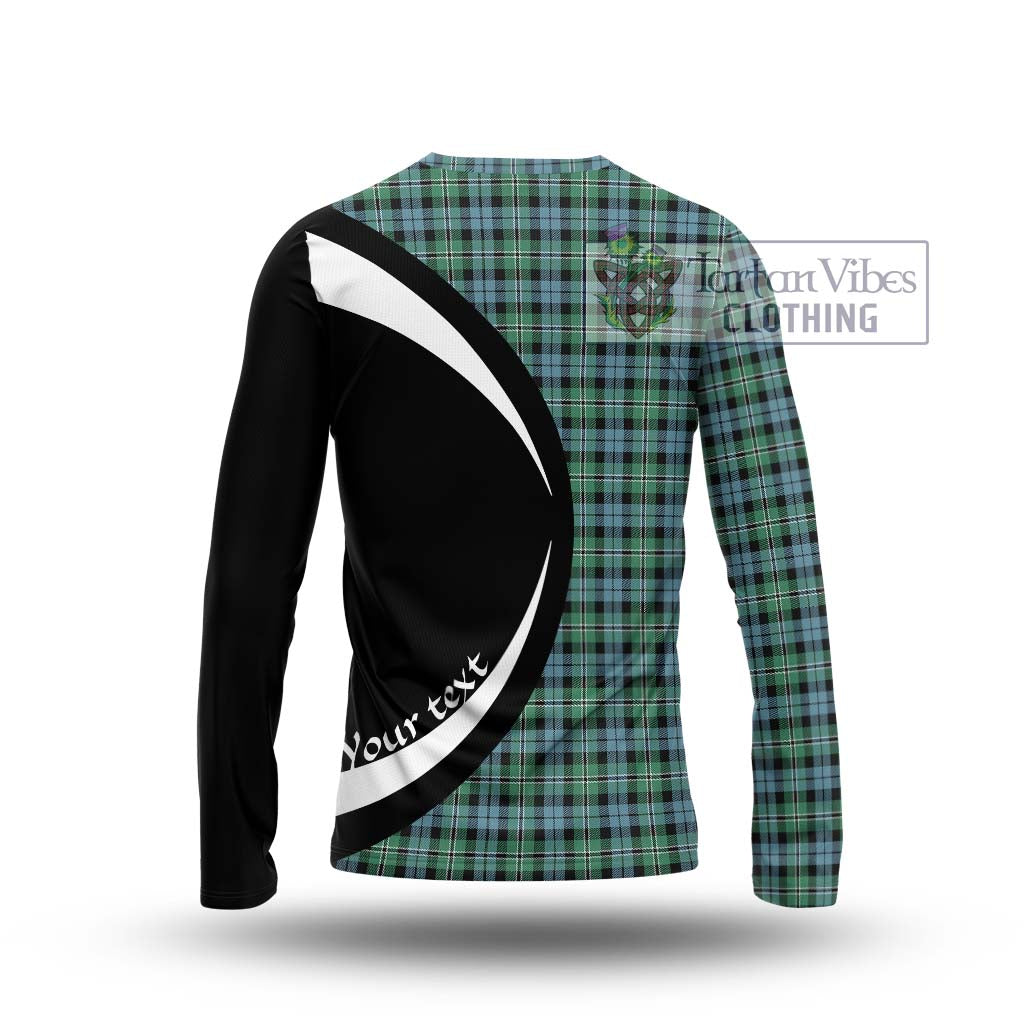 Melville Ancient Tartan Long Sleeve T-Shirt with Family Crest Circle Style - Tartan Vibes Clothing