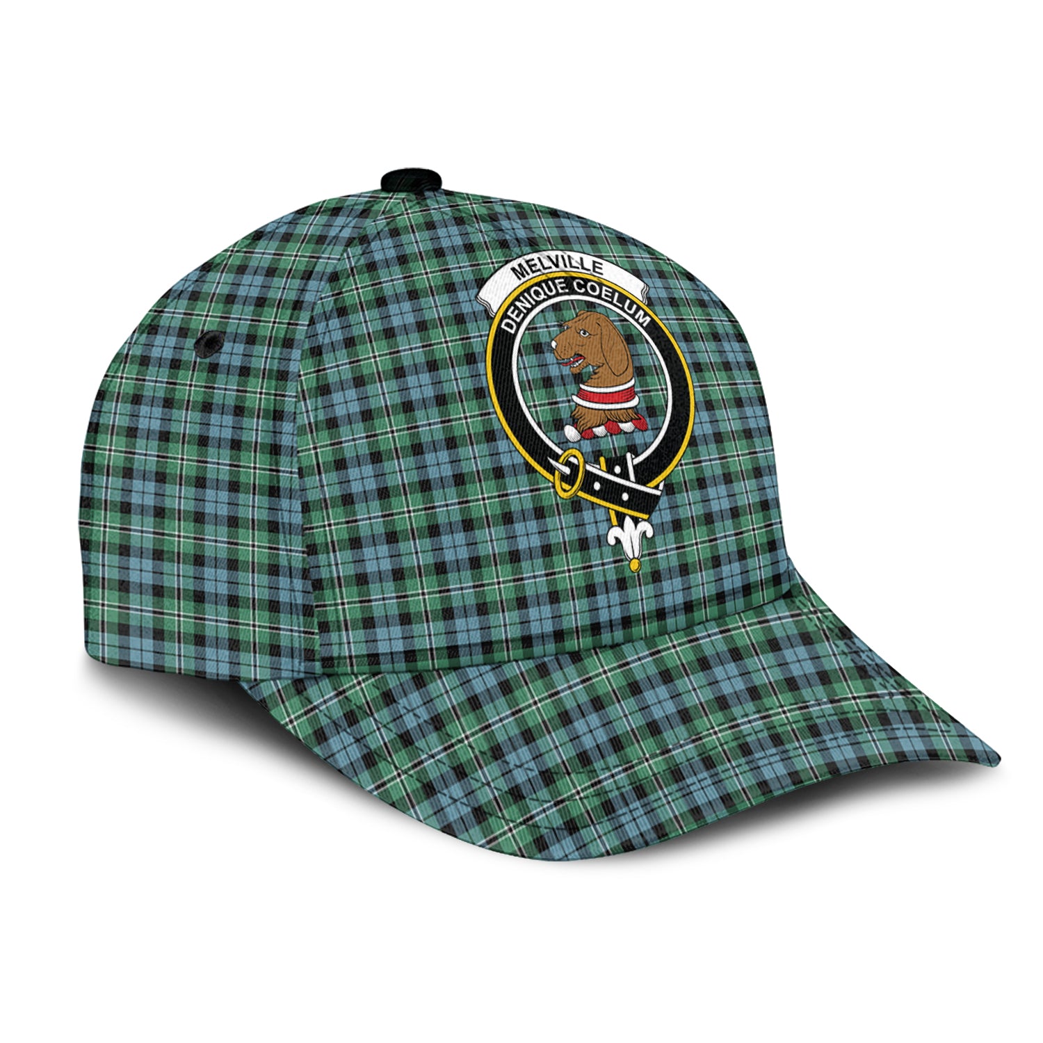 Melville Ancient Tartan Classic Cap with Family Crest - Tartan Vibes Clothing