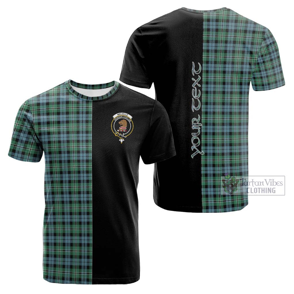 Tartan Vibes Clothing Melville Ancient Tartan Cotton T-shirt with Family Crest and Half Of Me Style