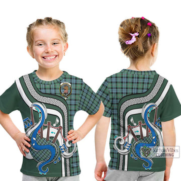 Melville Ancient Tartan Kid T-Shirt with Epic Bagpipe Style