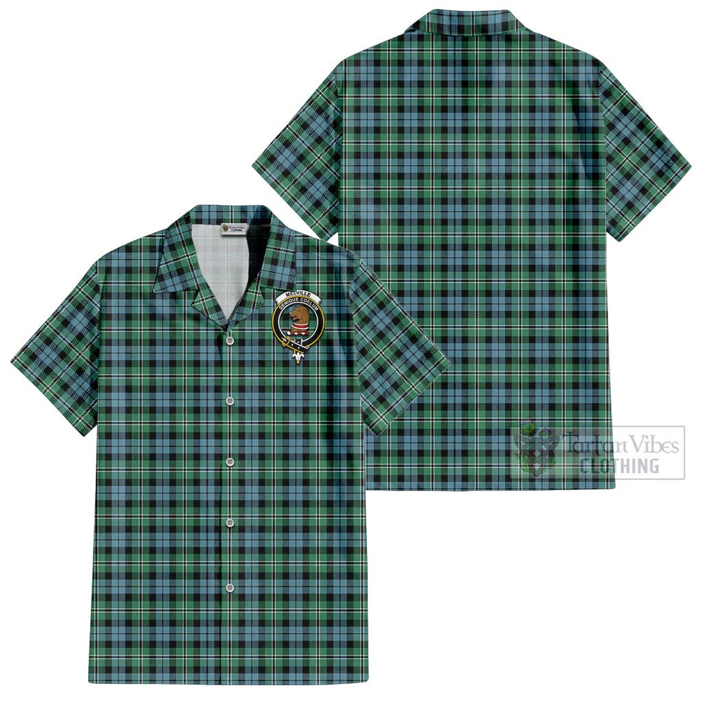 Melville Ancient Tartan Cotton Hawaiian Shirt with Family Crest Kid - Tartan Vibes Clothing