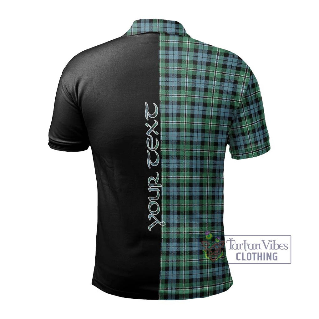 Melville Ancient Tartan Polo Shirt with Family Crest and Half Of Me Style - Tartanvibesclothing Shop