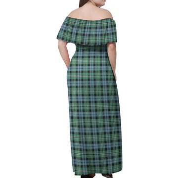 Melville Ancient Tartan Off Shoulder Long Dress