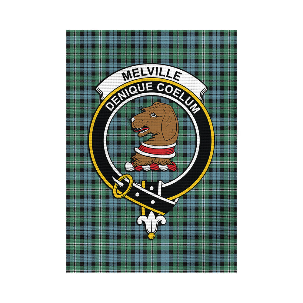 Melville Ancient Tartan Flag with Family Crest - Tartan Vibes Clothing