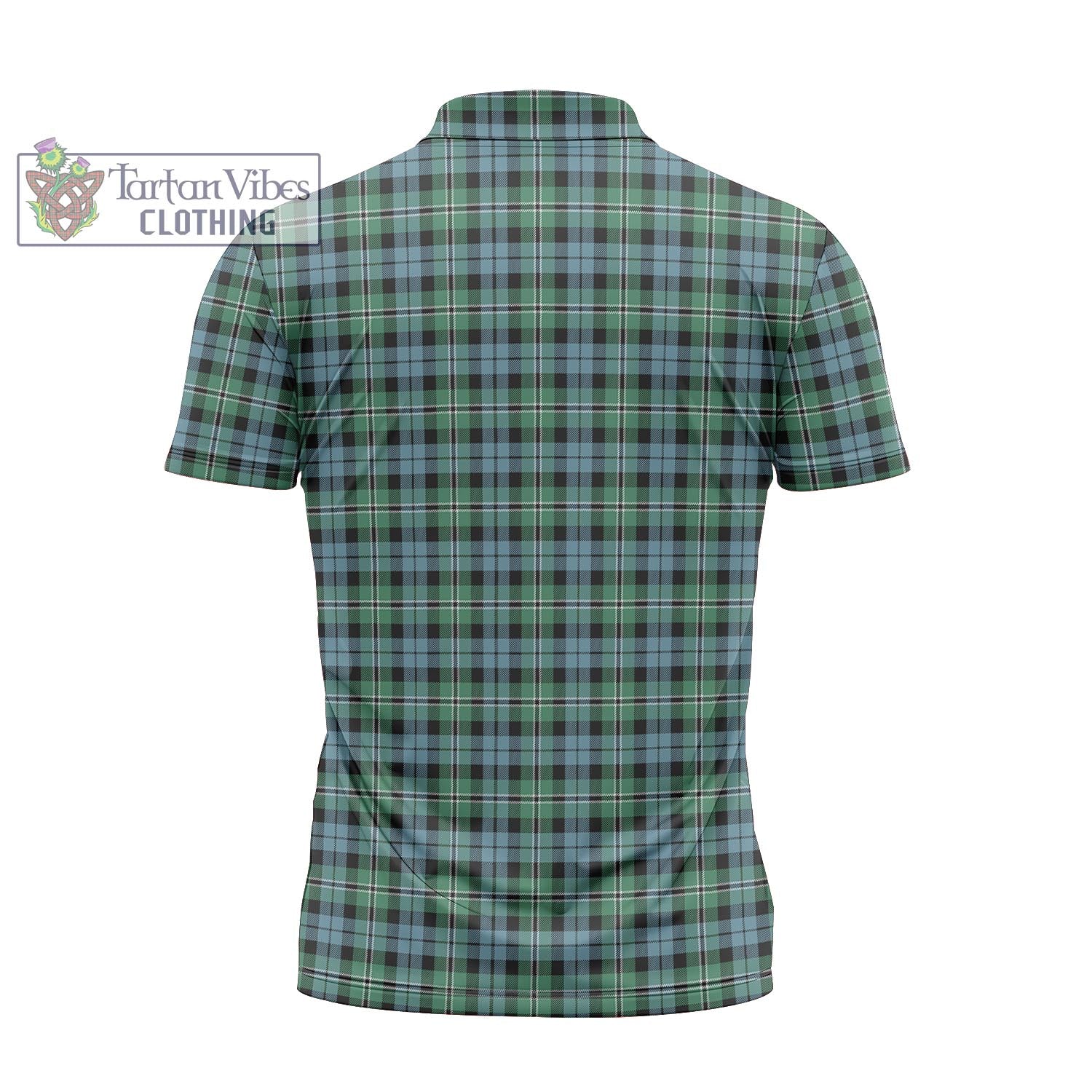 Tartan Vibes Clothing Melville Ancient Tartan Zipper Polo Shirt with Family Crest