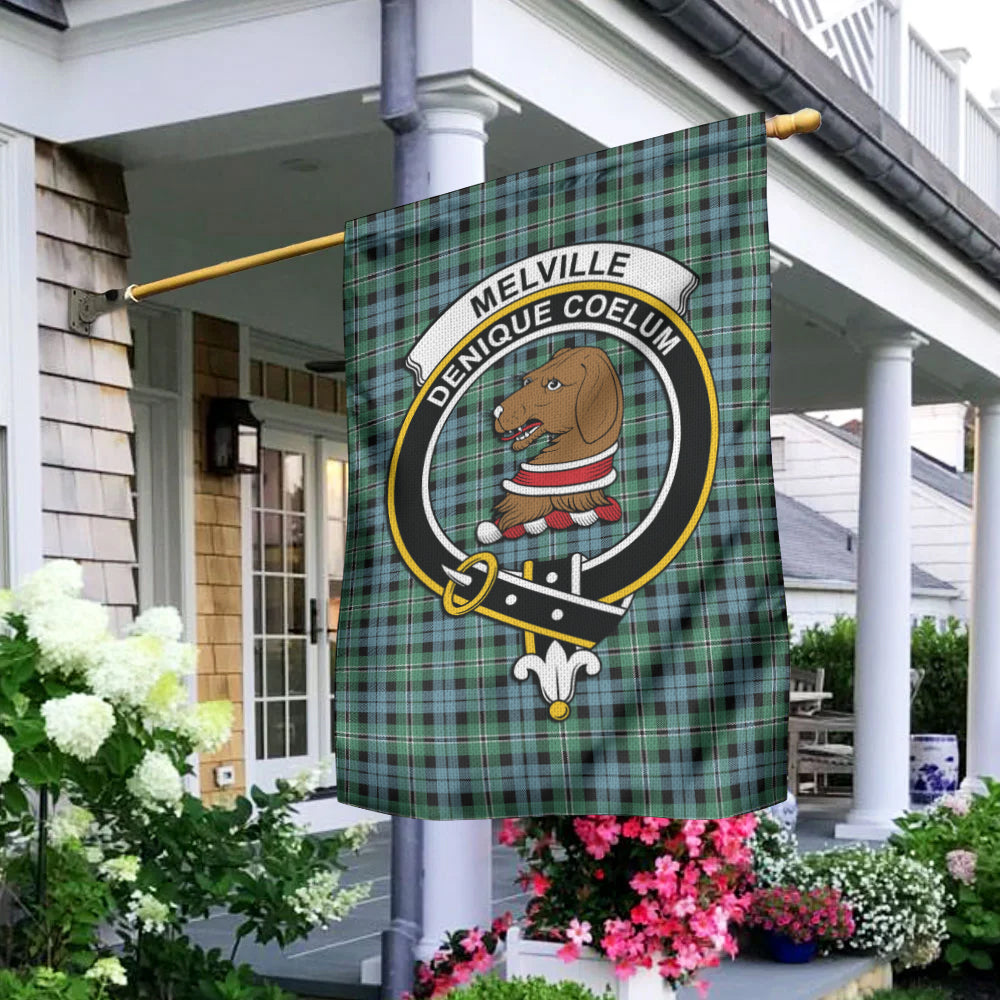 Melville Ancient Tartan Flag with Family Crest - Tartan Vibes Clothing