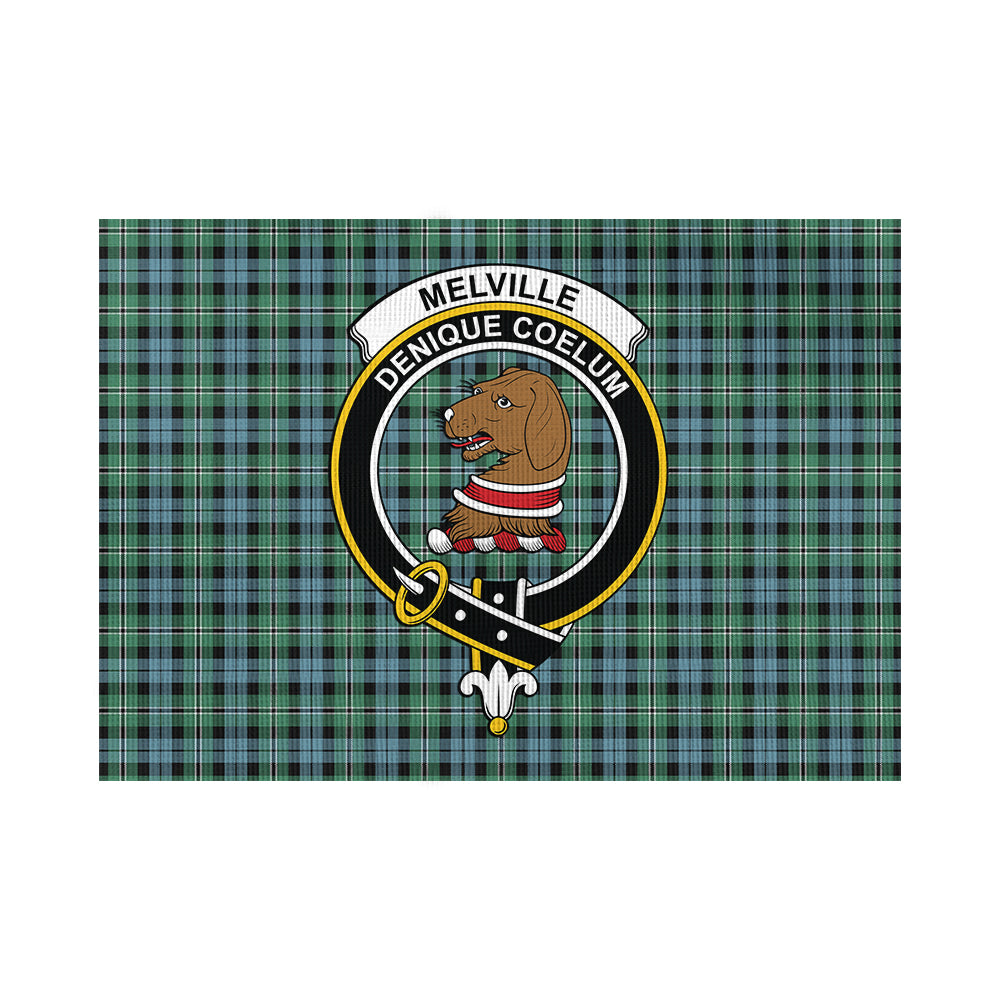 Melville Ancient Tartan Flag with Family Crest - Tartan Vibes Clothing