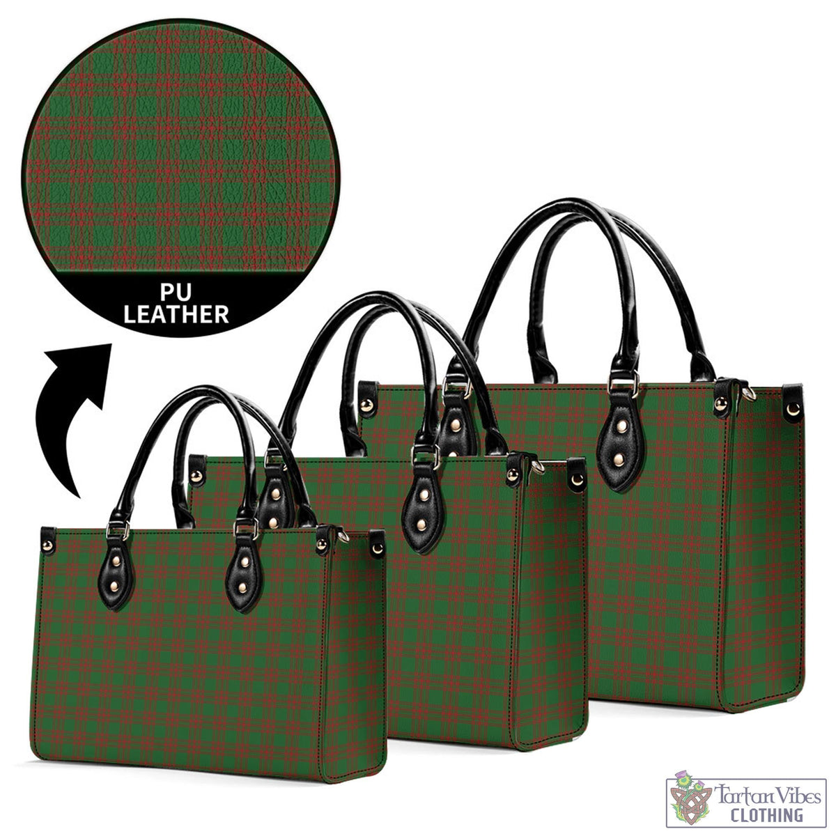 Menzies Tartan Luxury Leather Handbags - Tartan Vibes Clothing