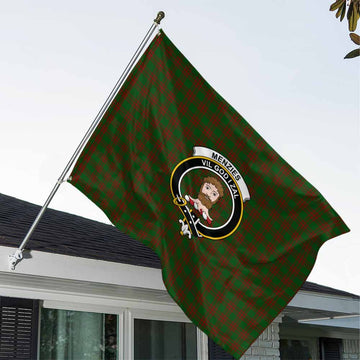 Menzies Tartan House Flag with Family Crest