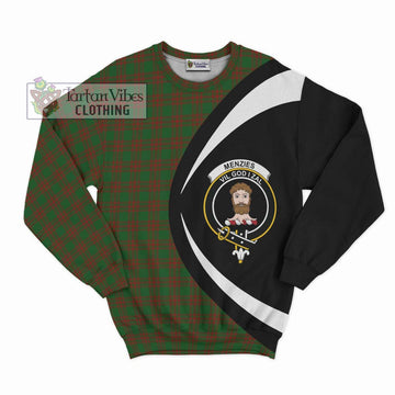 Menzies Tartan Sweatshirt with Family Crest Circle Style