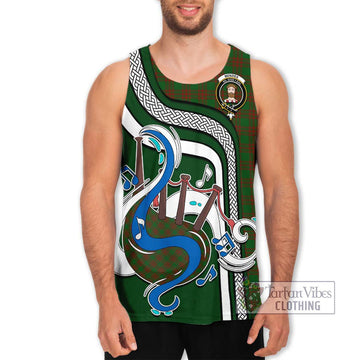 Menzies Tartan Men's Tank Top with Epic Bagpipe Style