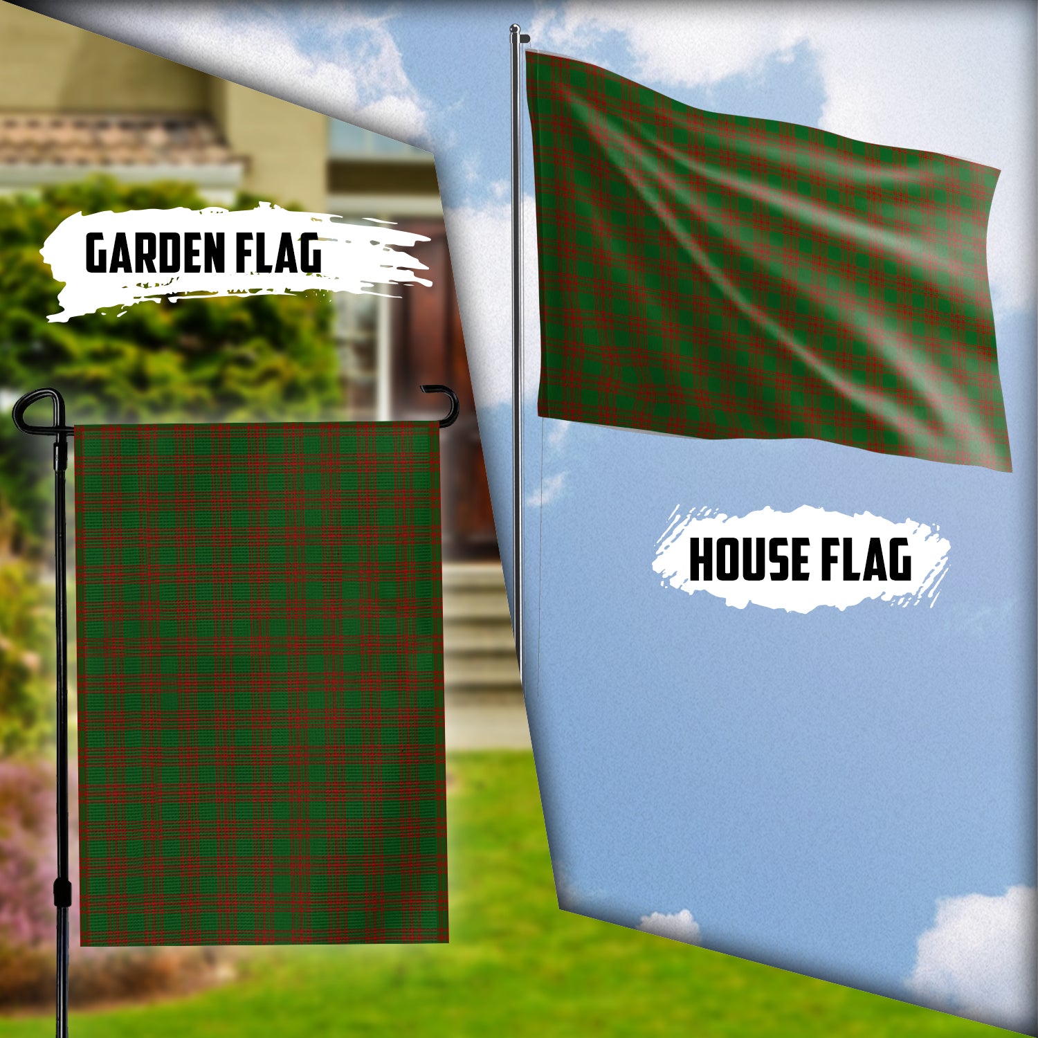 Menzies Tartan Flag Garden Flag (Vertical) - Tartan Vibes Clothing