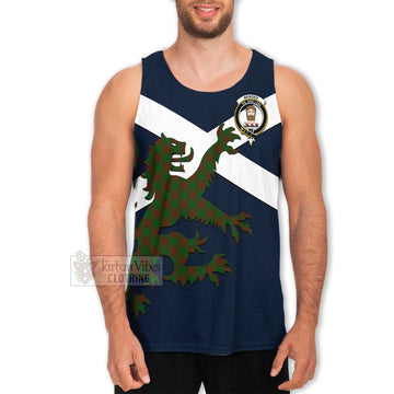 Menzies Tartan Lion Rampant Men's Tank Top  Proudly Display Your Heritage with Alba Gu Brath and Clan Name