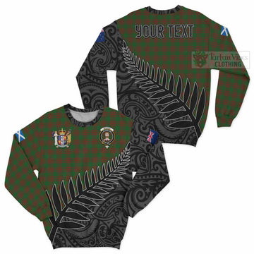 Menzies Crest Tartan Sweatshirt with New Zealand Silver Fern Half Style