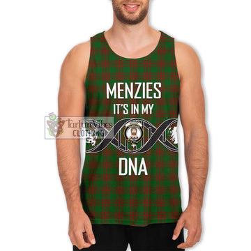 Menzies Tartan Men's Tank Top with Family Crest DNA In Me Style