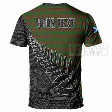 Menzies Crest Tartan T-Shirt with New Zealand Silver Fern Half Style