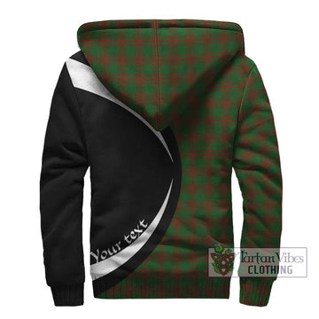 Menzies Tartan Sherpa Hoodie with Family Crest Circle Style