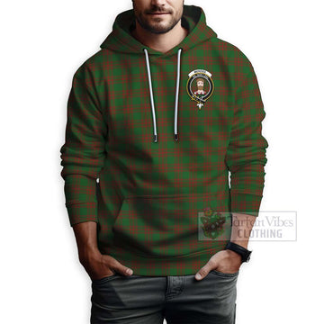 Menzies Tartan Hoodie with Family Crest Celtic Skull Style