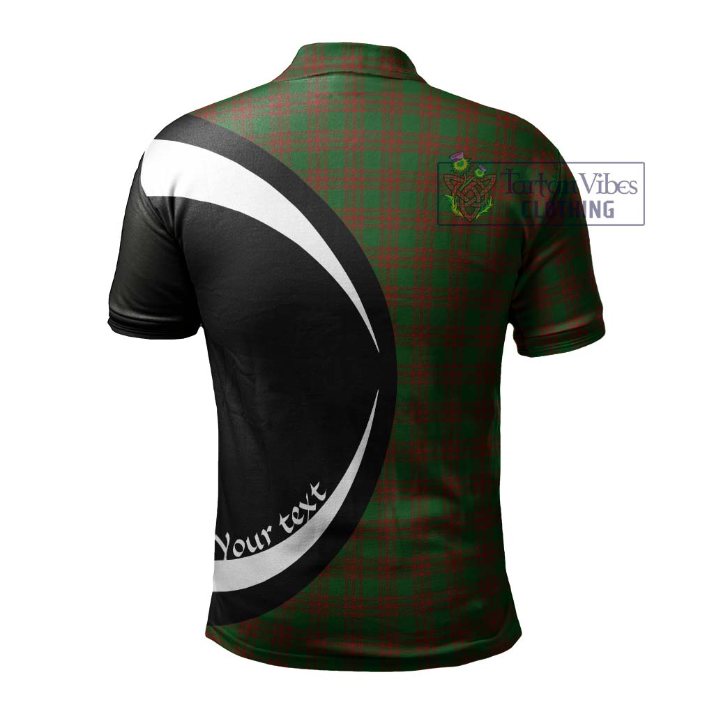 Tartan Vibes Clothing Menzies Tartan Men's Polo Shirt with Family Crest Circle Style