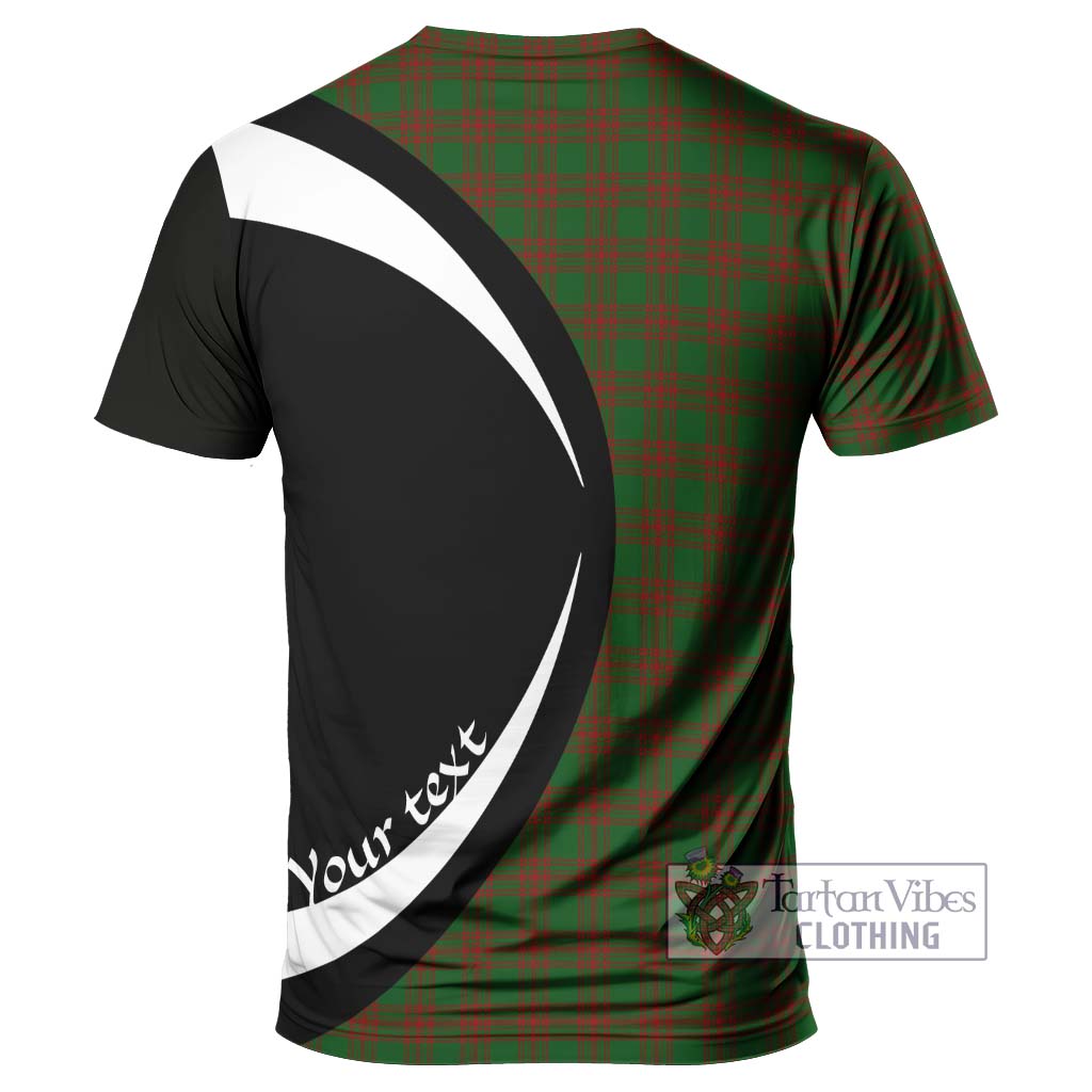 Tartan Vibes Clothing Menzies Tartan T-Shirt with Family Crest Circle Style