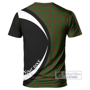 Menzies Tartan T-Shirt with Family Crest Circle Style