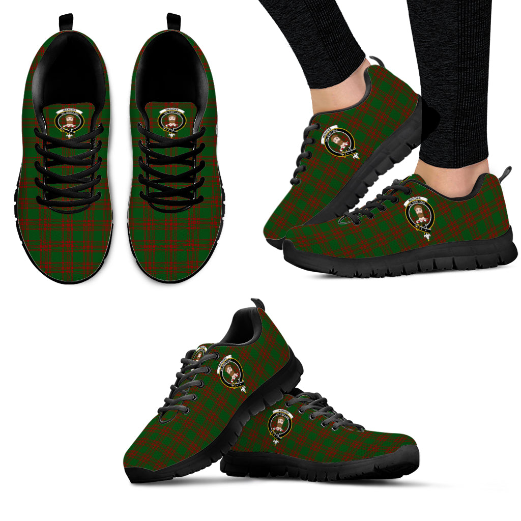 Menzies Tartan Sneakers with Family Crest - Tartan Vibes Clothing