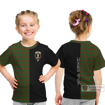 Menzies Tartan Kid T-Shirt with Family Crest and Half Of Me Style