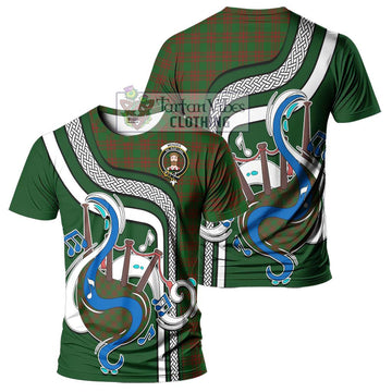 Menzies Tartan T-Shirt with Epic Bagpipe Style