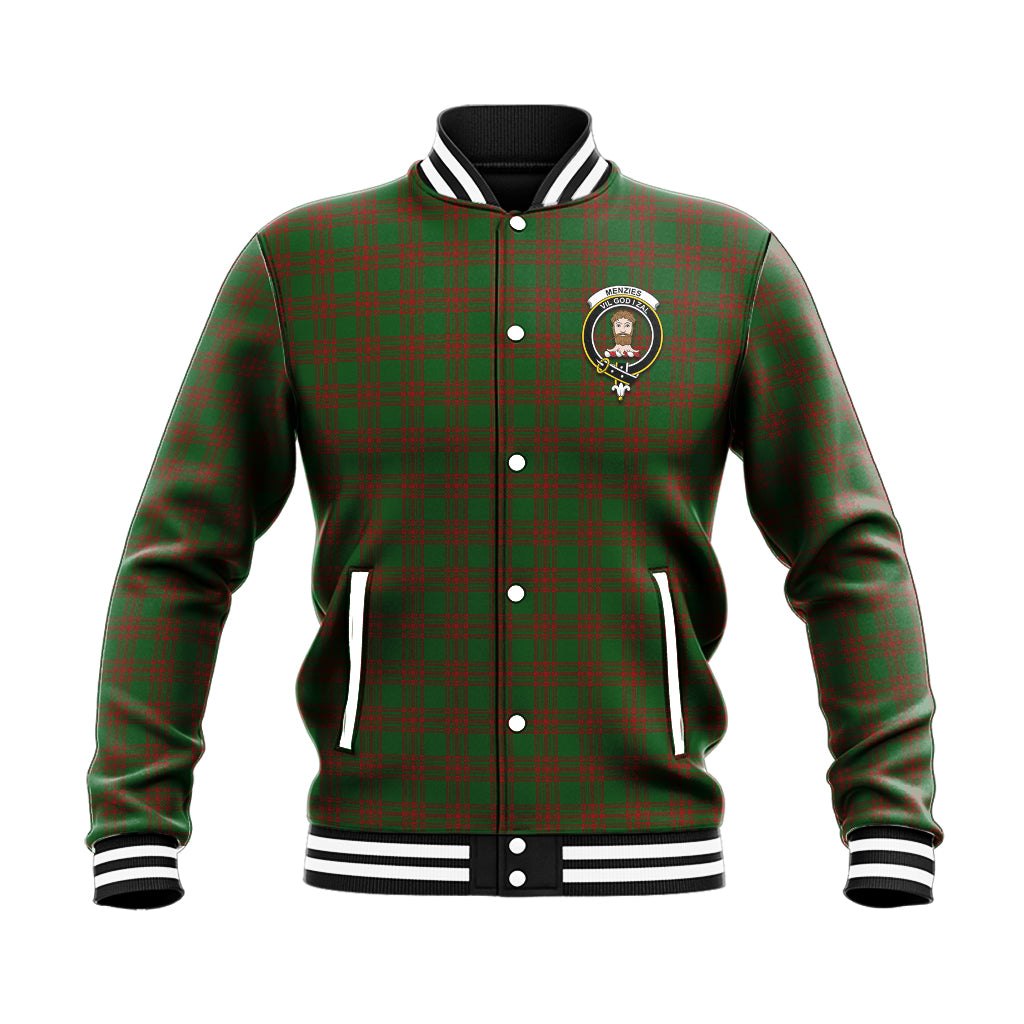 Menzies Tartan Baseball Jacket with Family Crest - Tartan Vibes Clothing