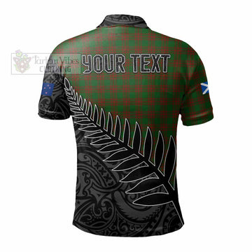 Menzies Crest Tartan Polo Shirt with New Zealand Silver Fern Half Style