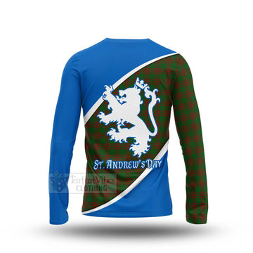 Menzies Family Crest Tartan Long Sleeve T-Shirt Celebrate Saint Andrew's Day in Style - Tartan Vibes Clothing