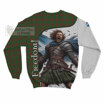 Menzies Crest Tartan Sweatshirt Inspired by the Freedom of Scottish Warrior