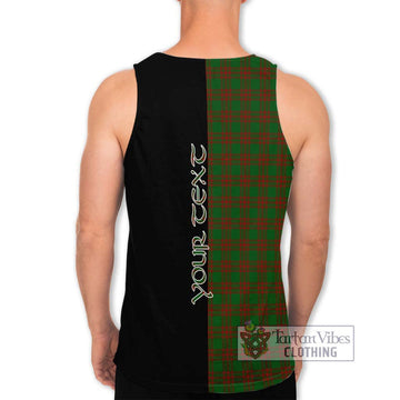 Menzies Tartan Men's Tank Top with Family Crest and Half Of Me Style