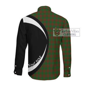 Menzies Tartan Long Sleeve Button Up with Family Crest Circle Style