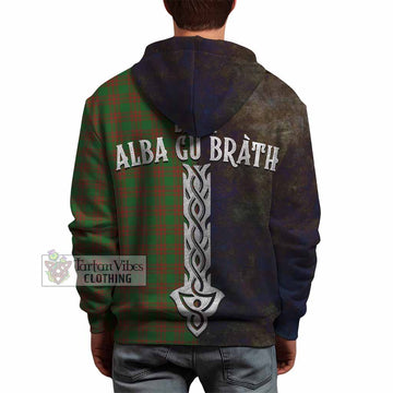 Menzies Tartan Family Crest Hoodie Alba Gu Brath Be Brave Lion Ancient Style - Tartan Vibes Clothing