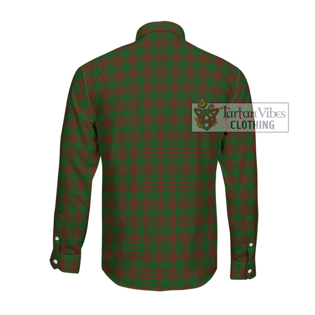 Menzies Tartan Long Sleeve Button Shirt with Family Crest DNA In Me Style - Tartanvibesclothing Shop