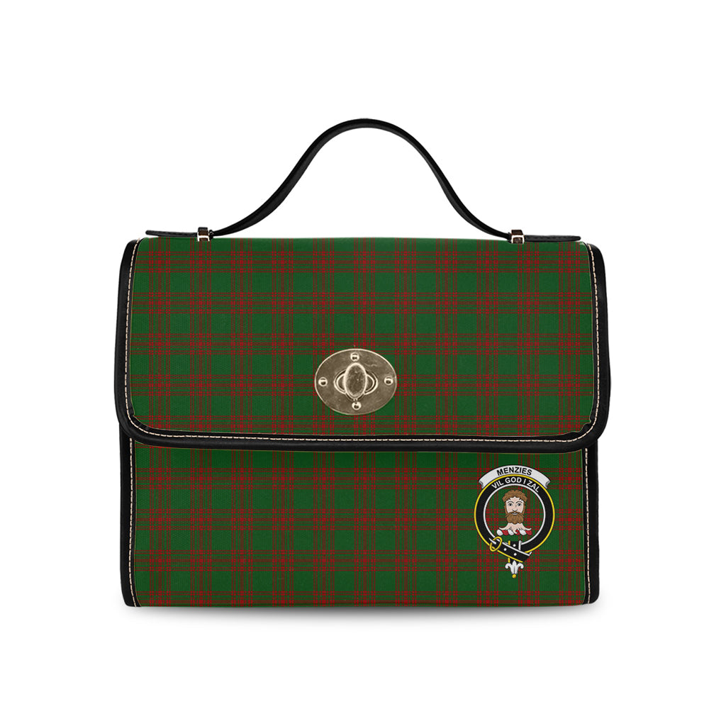 menzies-tartan-leather-strap-waterproof-canvas-bag-with-family-crest