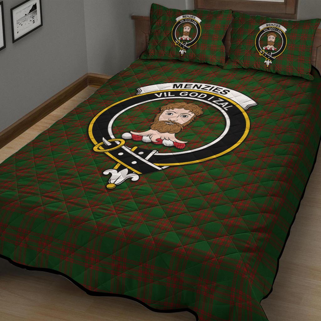 Menzies Tartan Quilt Bed Set with Family Crest - Tartan Vibes Clothing