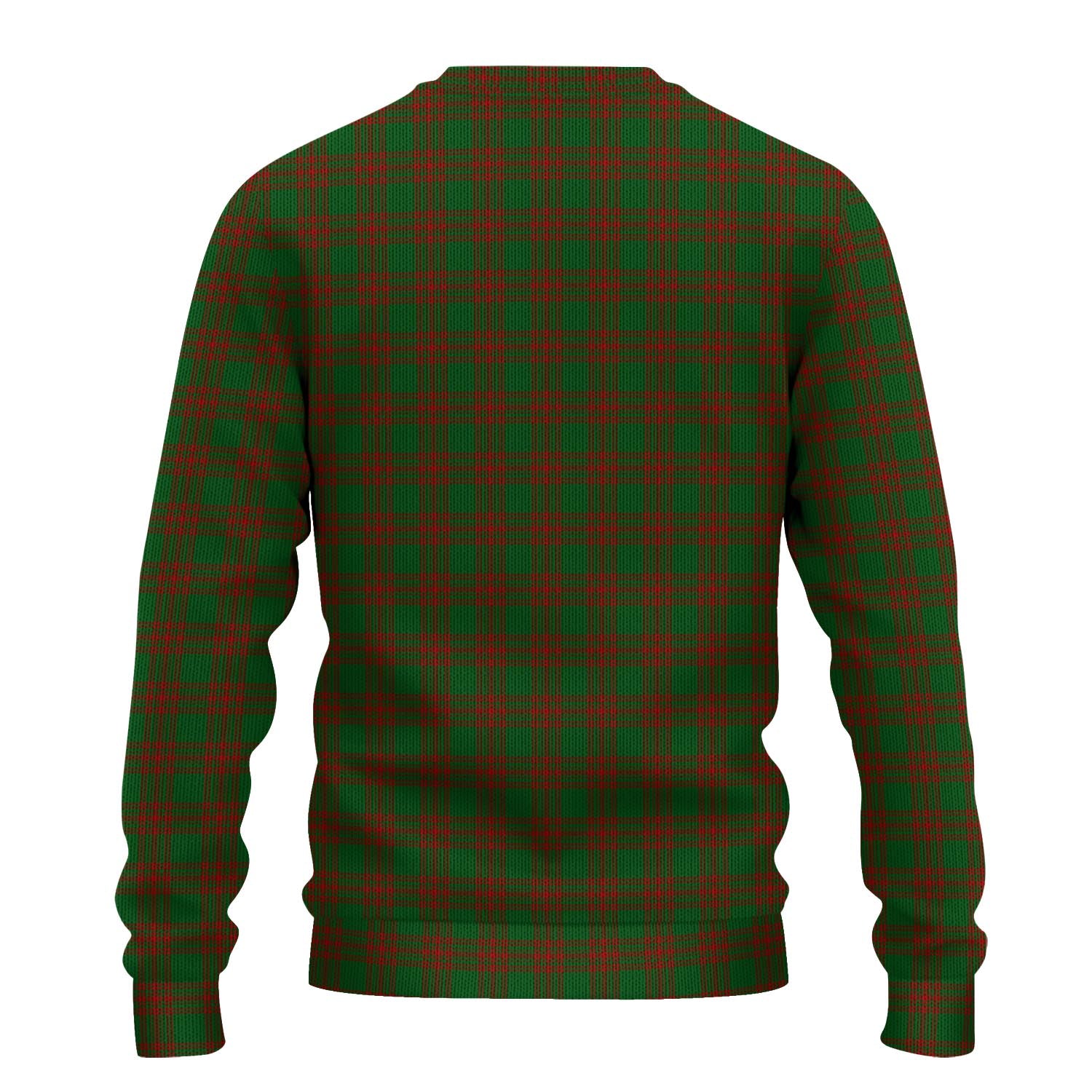 Menzies Tartan Knitted Sweater with Family Crest - Tartanvibesclothing