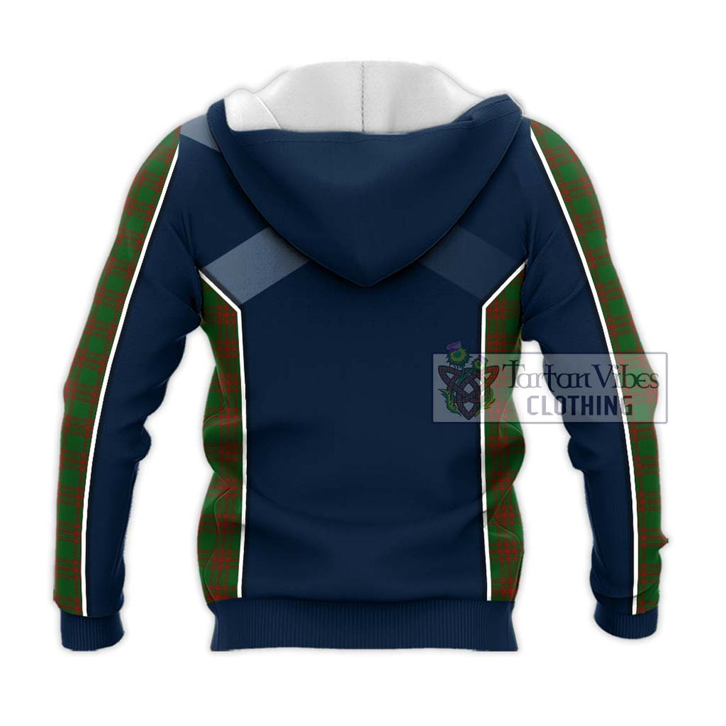 Menzies Tartan Knitted Hoodie with Family Crest and Lion Rampant Vibes Sport Style - Tartan Vibes Clothing