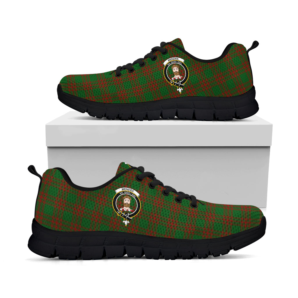 Menzies Tartan Sneakers with Family Crest - Tartan Vibes Clothing