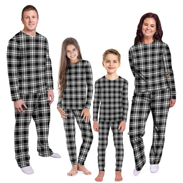 Menzies Black and White Tartan Pajamas Family Set