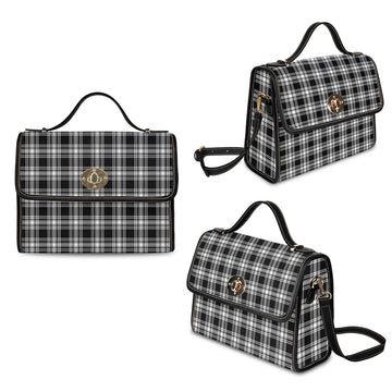 Menzies Black and White Tartan Waterproof Canvas Bag