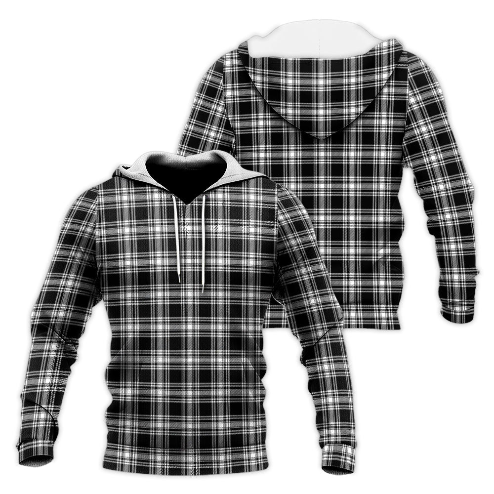 menzies-black-and-white-tartan-knitted-hoodie