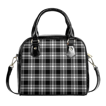 Menzies Black and White Tartan Shoulder Handbags