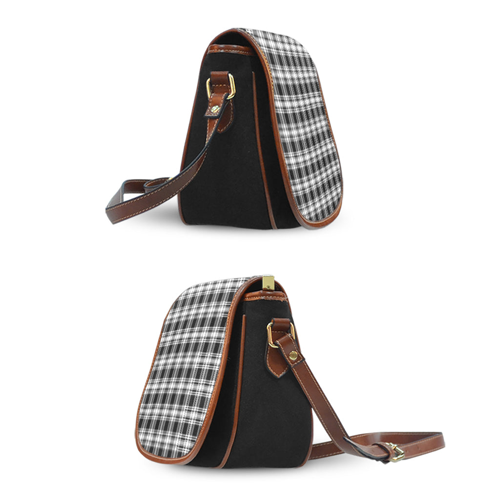 Menzies Black and White Tartan Saddle Bag - Tartan Vibes Clothing