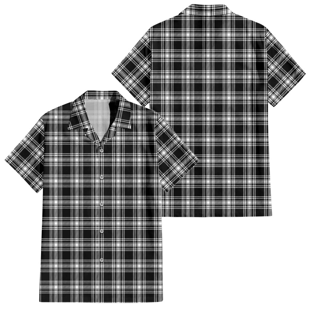 menzies-black-and-white-tartan-short-sleeve-button-down-shirt