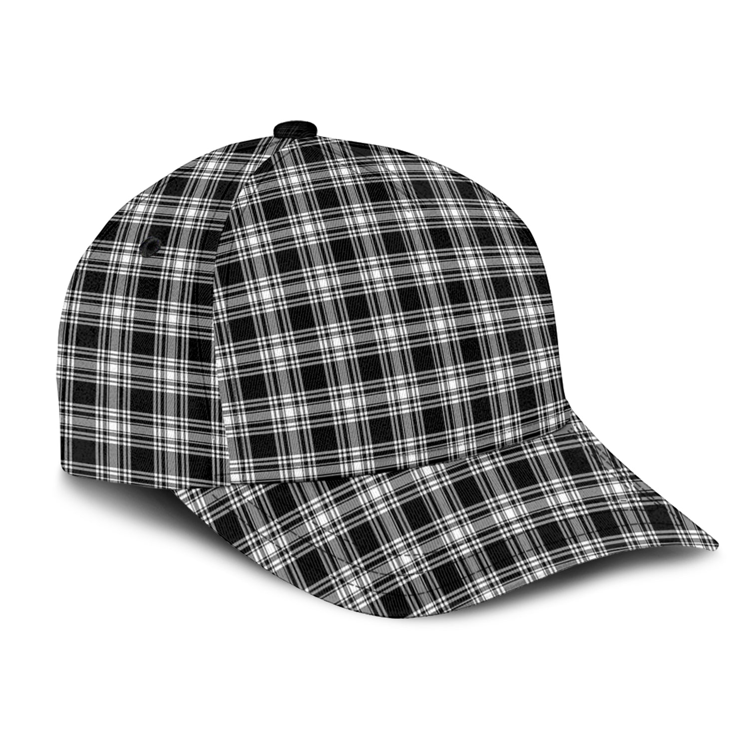 menzies-black-and-white-tartan-classic-cap